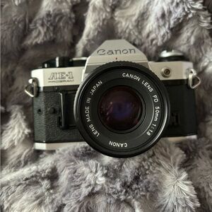 Canon AE-1 program 35mm Film manual focus camera with 50Mm lens